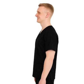 Bluza chirurgiczna bawełna 100% czarna roz. XXL